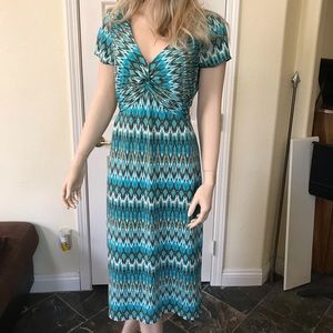 Turquoise Print dress